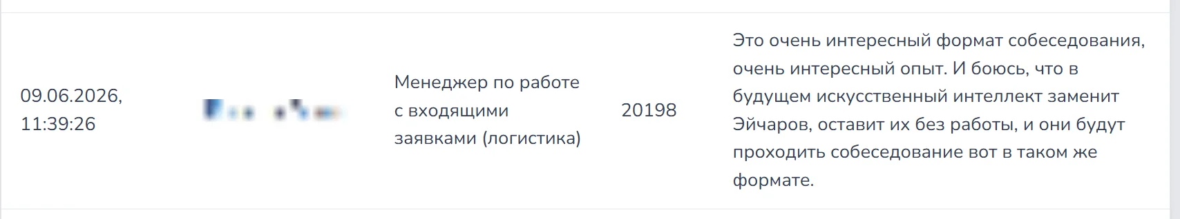 Отзыв кандидата